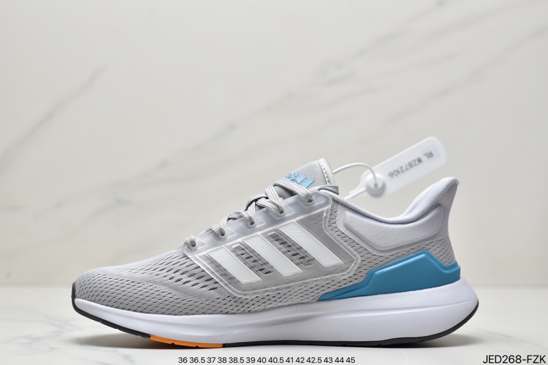 150 阿迪达斯Adidas EQ21 RUN 复古跑鞋 鞋身材质为全网眼面料