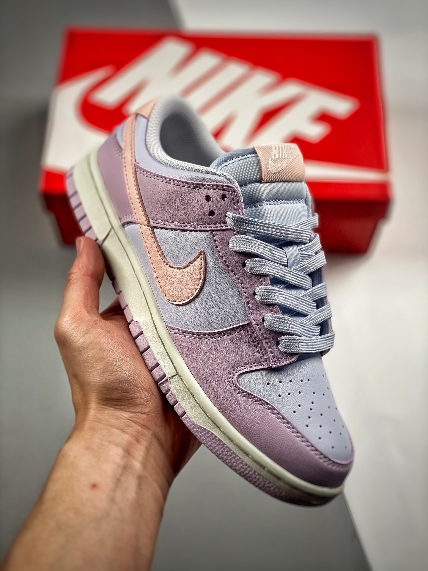 -4 Nk Dunk SB Low azul, púrpura y rosa, producción original de fábrica grande, lanzamiento real fotografiado, material …