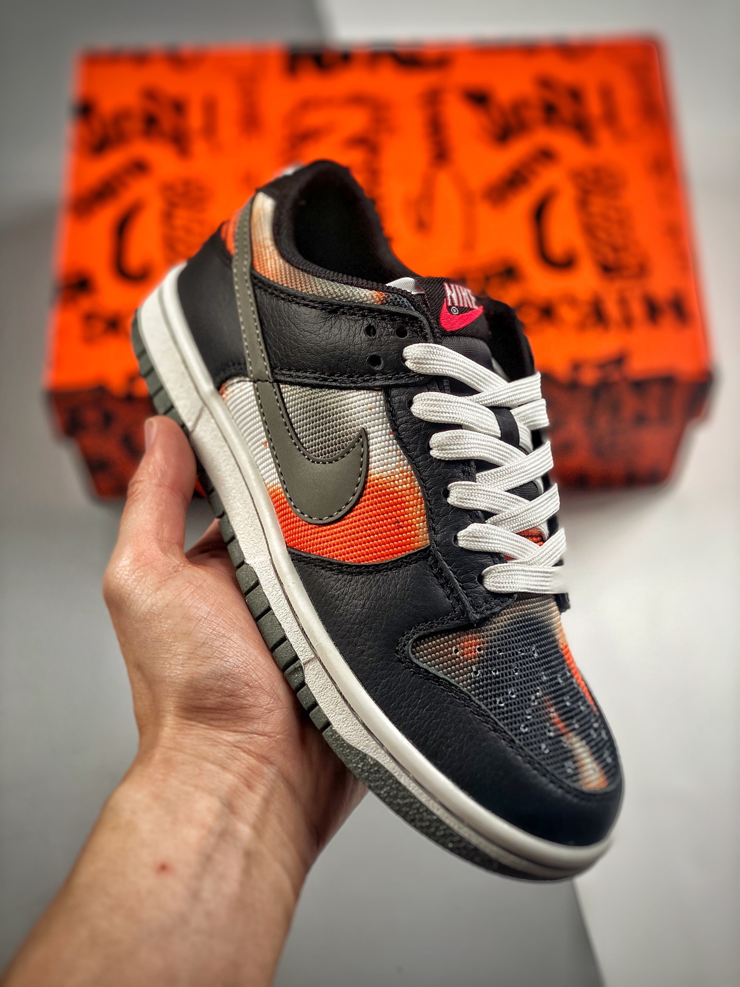 -4 Nk Dunk SB Low negro y rojo, producción original de fábrica grande, lanzamiento real fotografiado, material de prime…