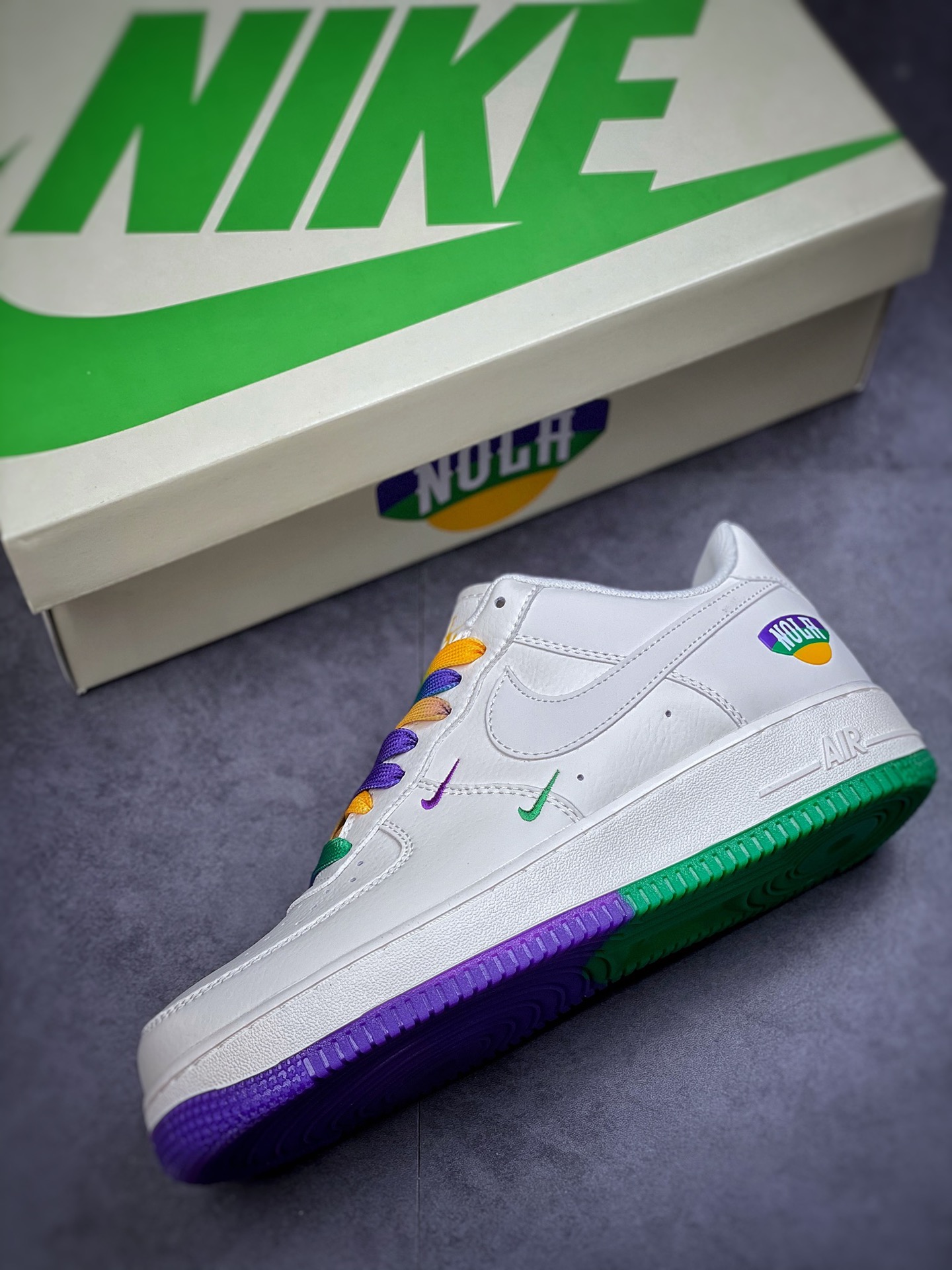 260 Nike Air Force 1 Low 07 串标白绿紫渐变 TF8896-303