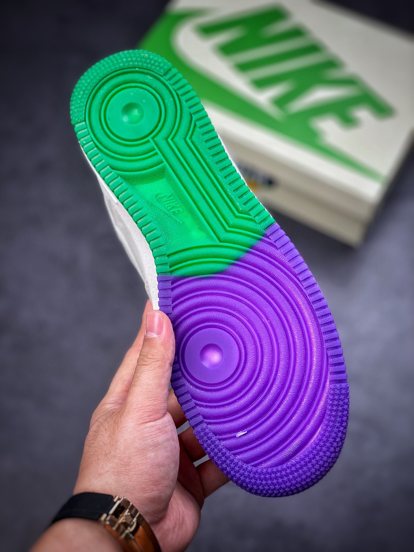 260 Nike Air Force 1 Low 07 串标白绿紫渐变 TF8896-303