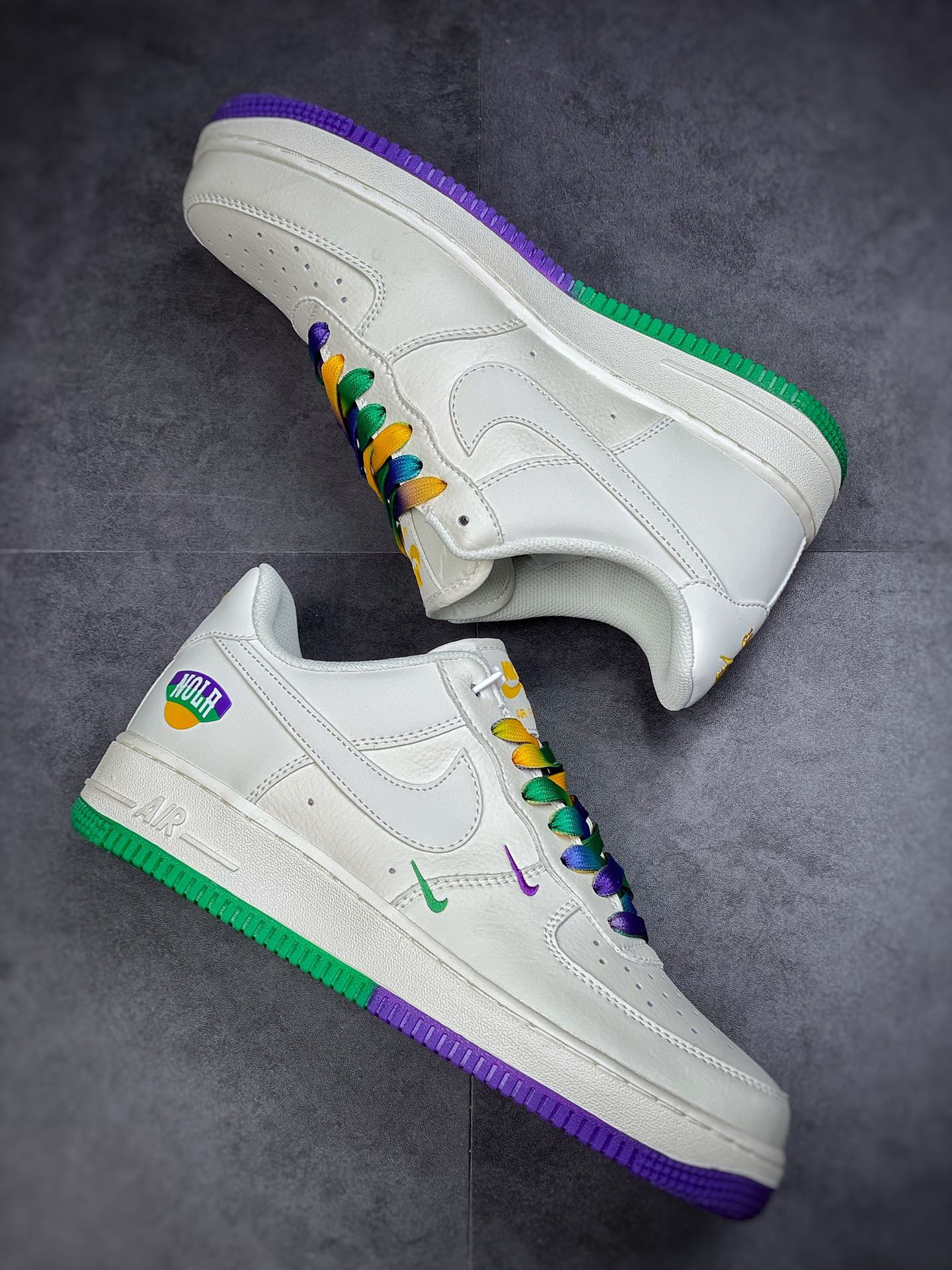 260 Nike Air Force 1 Low 07 串标白绿紫渐变 TF8896-303