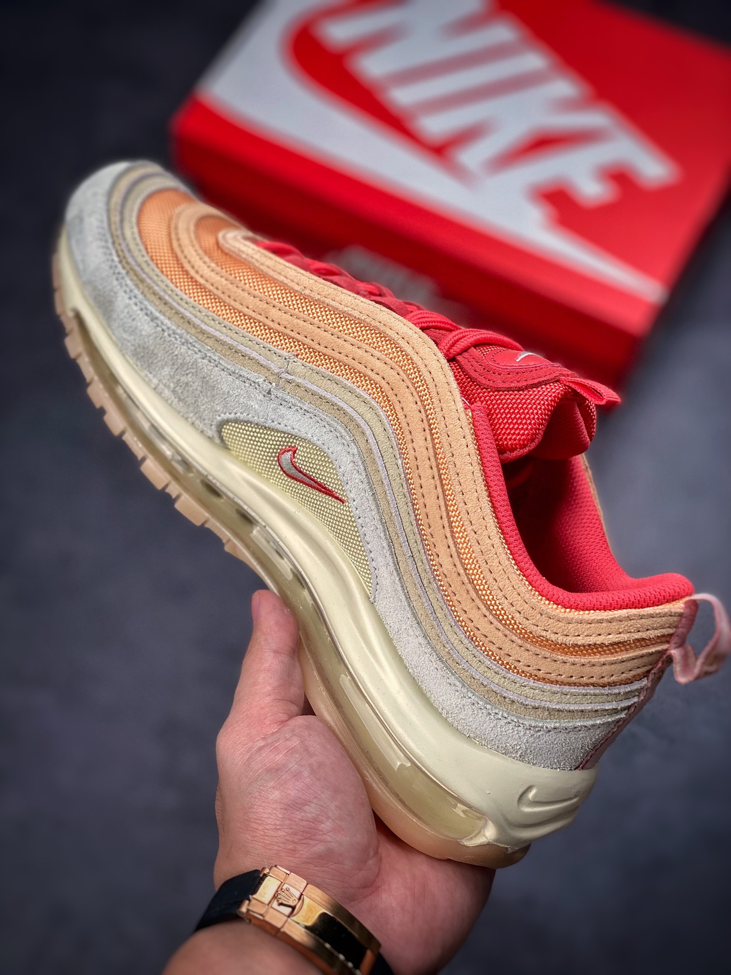 240 NIKE Air Max 97 灰橘红 子弹拆解原鞋开发 DM8943-700