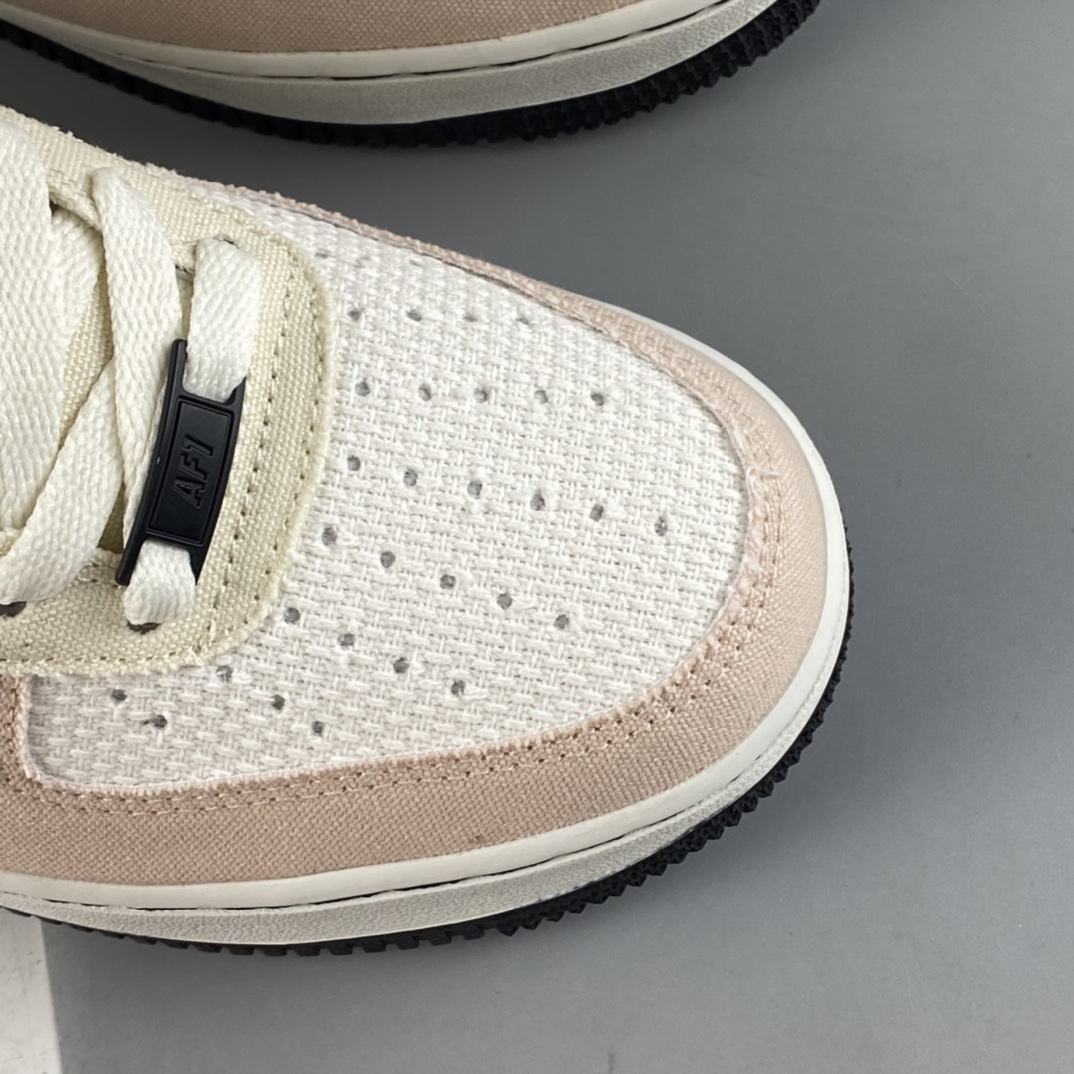 P220 Nike Air Force 1’07 Low 米黑粉 空军一号帆布低帮休闲板鞋 315122-668