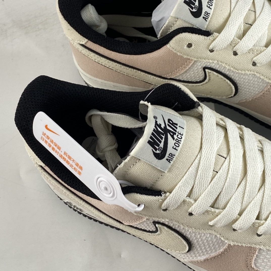 P220 Nike Air Force 1’07 Low 米黑粉 空军一号帆布低帮休闲板鞋 315122-668