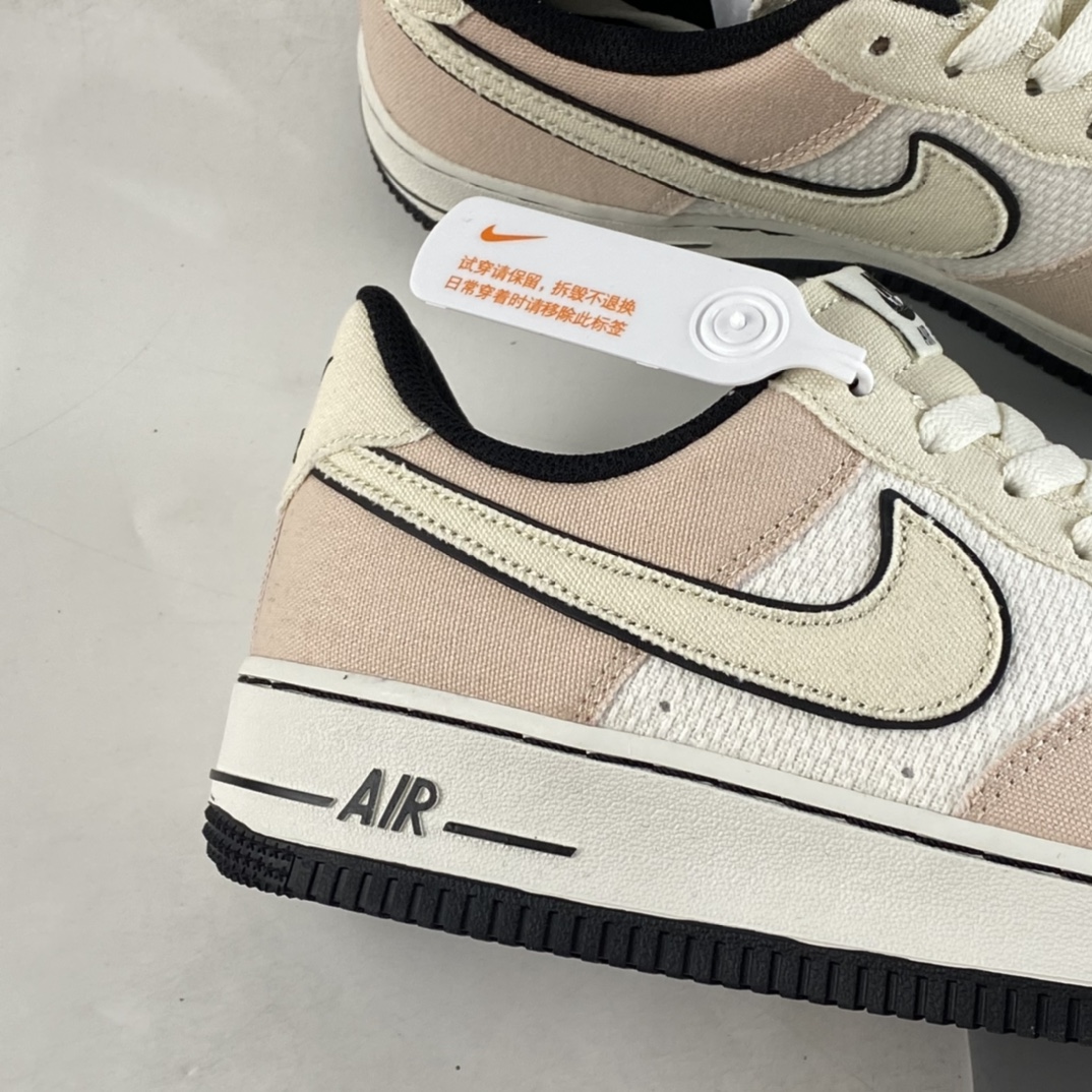 P220 Nike Air Force 1’07 Low 米黑粉 空军一号帆布低帮休闲板鞋 315122-668