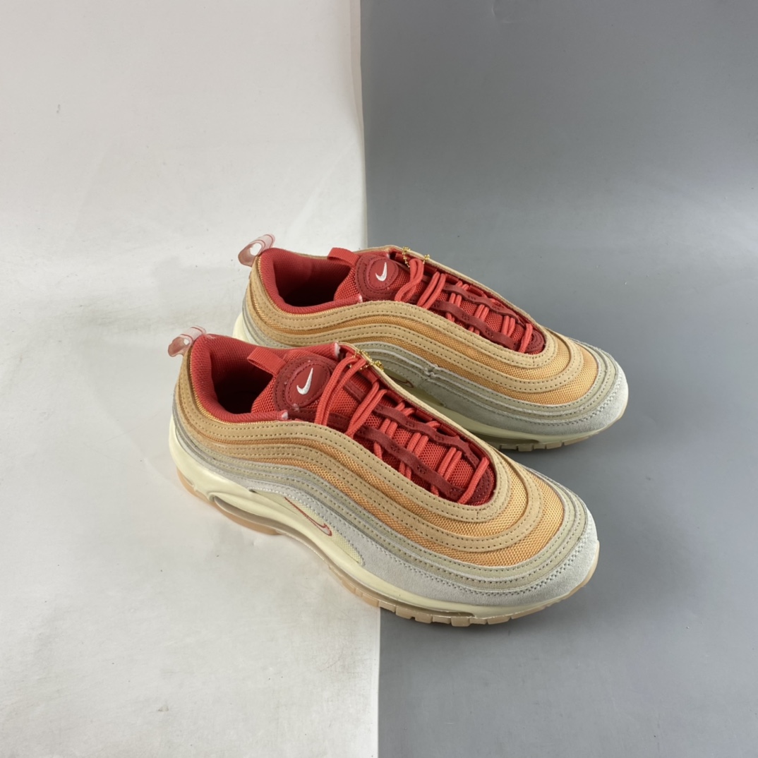 P240 Nike Air Max 97 SE 水蜜桃 子弹气垫运动跑步鞋 DM8943-700