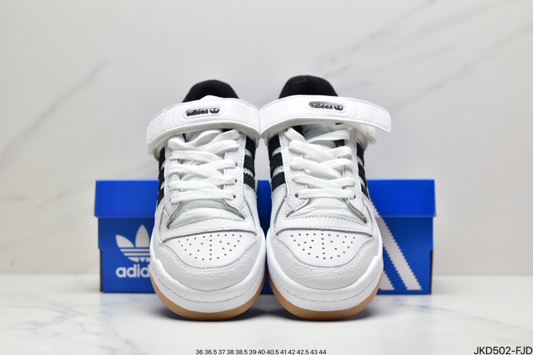 160 Adidas orginals Forum Low 白黑 舒适耐磨 HO1924