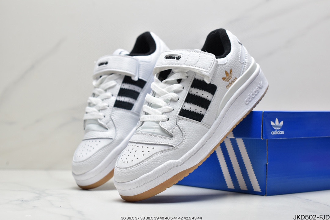 160 Adidas orginals Forum Low 白黑 舒适耐磨 HO1924