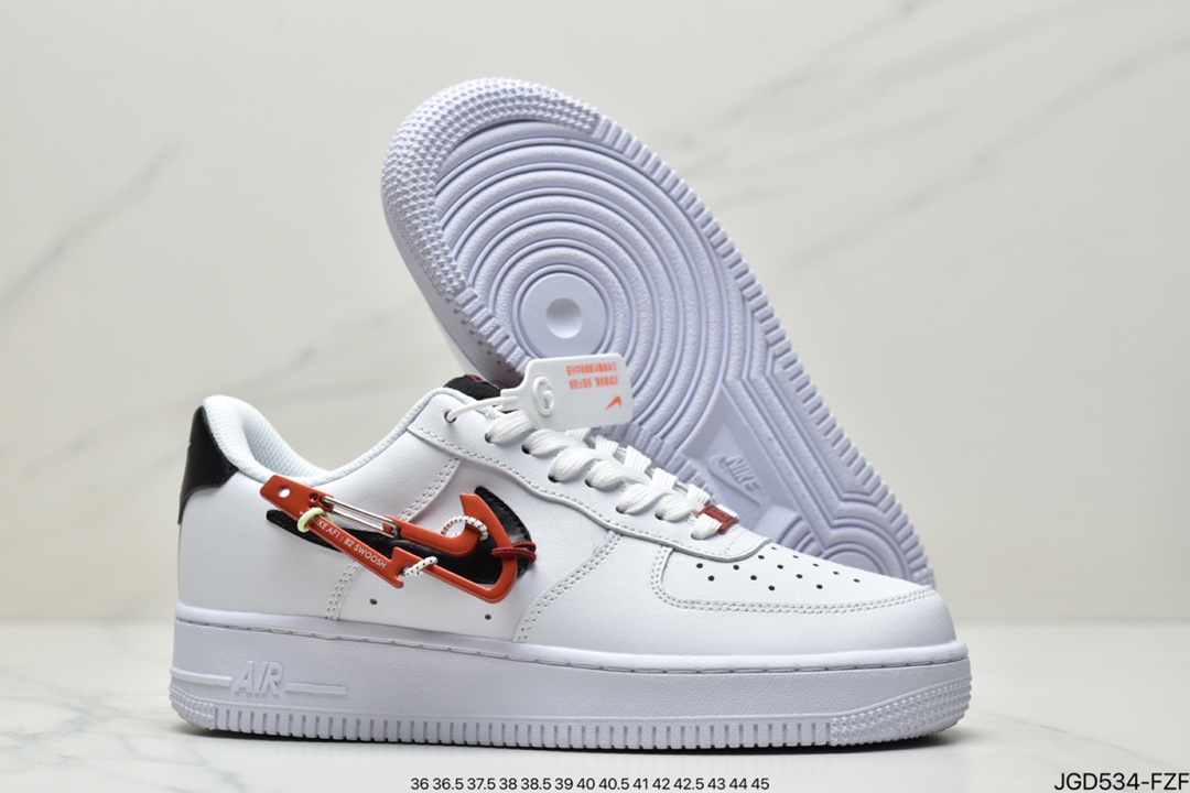 180 耐克Nike Air Force 1 ’07 Lv8"Carabiner Swoosh Red"空军一号经典低帮百搭休闲运动板鞋DH7579