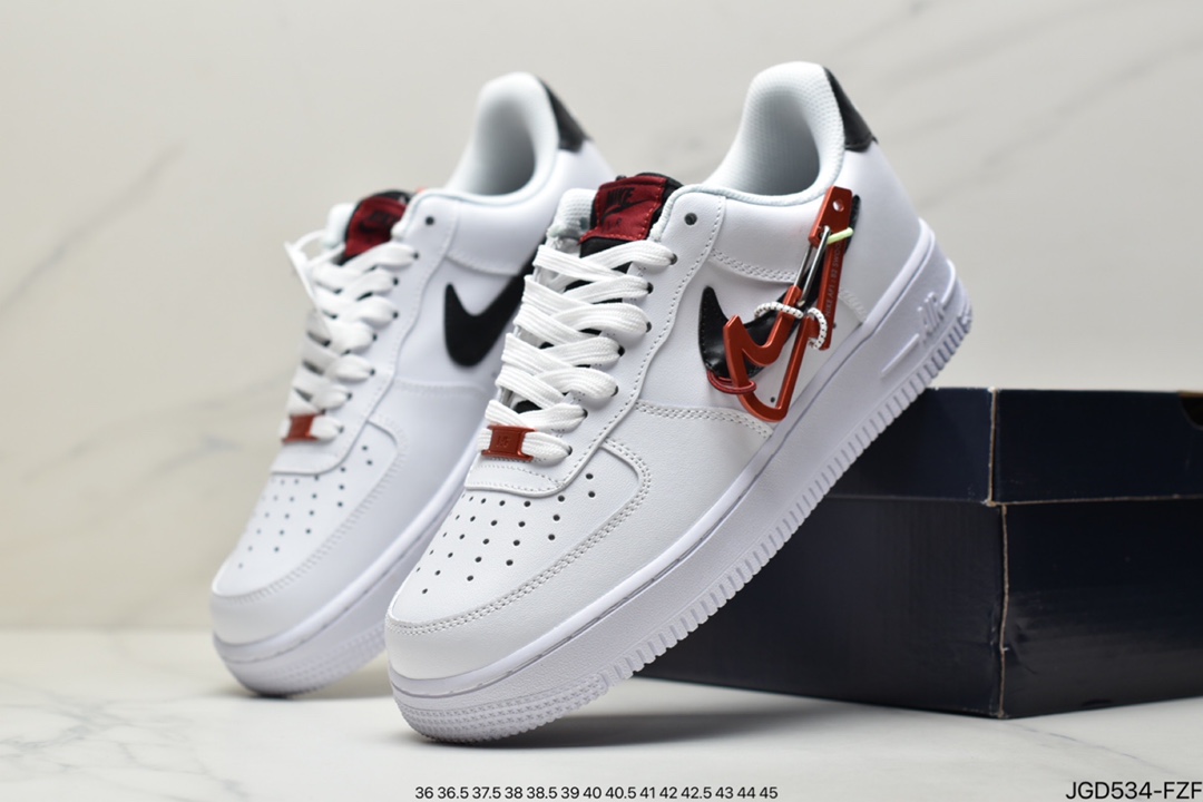 180 耐克Nike Air Force 1 ’07 Lv8"Carabiner Swoosh Red"空军一号经典低帮百搭休闲运动板鞋DH7579