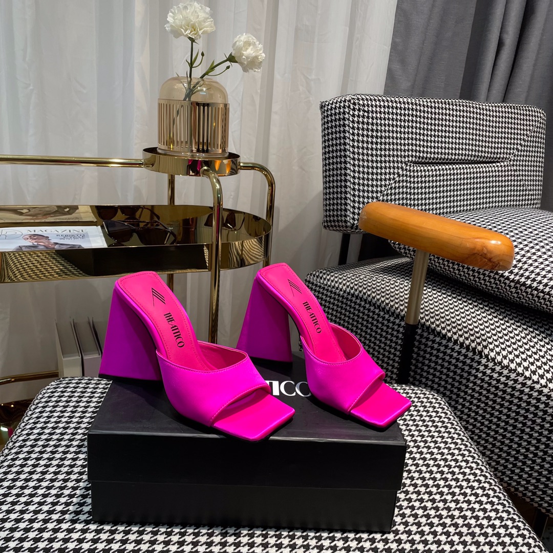 Italian Import: Bold, Triangular High-Heel Sandals with Unique Designs and Fabrics - 图片 2