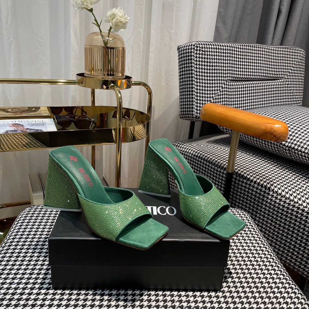 Italian Import Fashion: Triangular Sandals with Bold Colors and Collapse Design - 图片 2