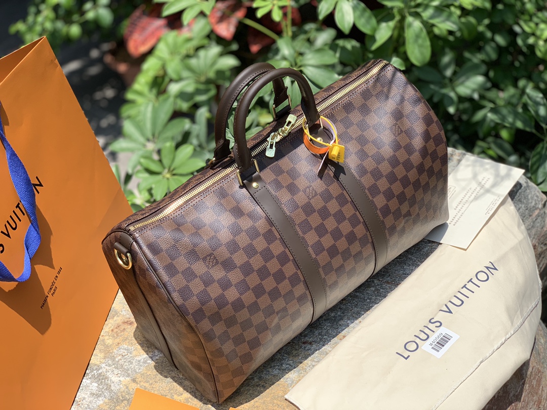 🌼 m41418格纹尺寸45 x 27 x 20 CM 原厂渠道货！棕棋盘格Kee🌼Pall系列，世界那