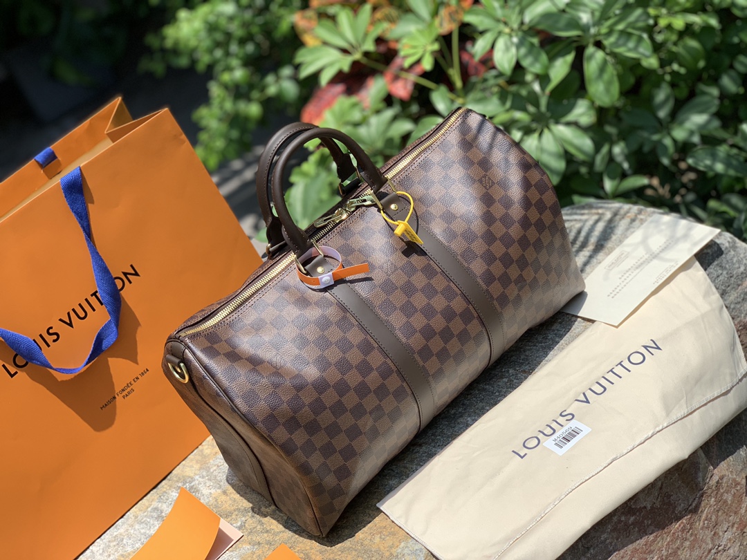 🌼 m41418格纹尺寸45 x 27 x 20 CM 原厂渠道货！棕棋盘格Kee🌼Pall系列，世界那