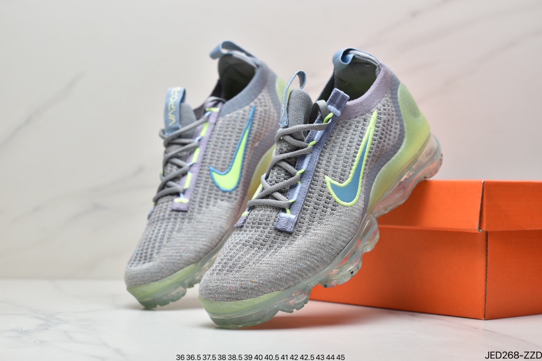 150 耐克Nike Air Vapormax 2021 Flyknit FK”Volt Grey Green Mulit-Color”慢跑鞋DC4112-002