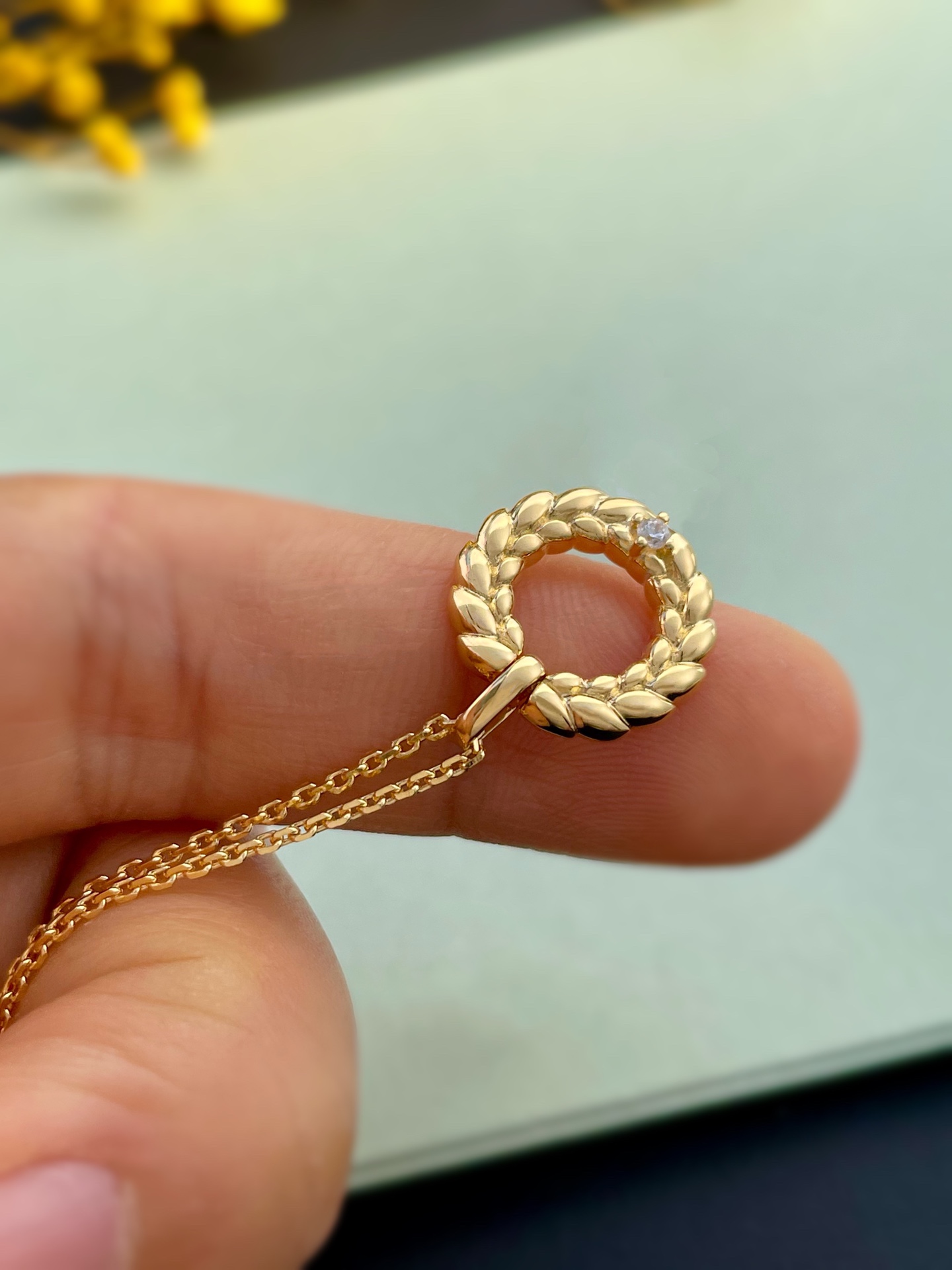 Elegant Wheat Ear Diamond Necklace - S925 Silver Pendant for Women 4 i1653493553 4453 3
