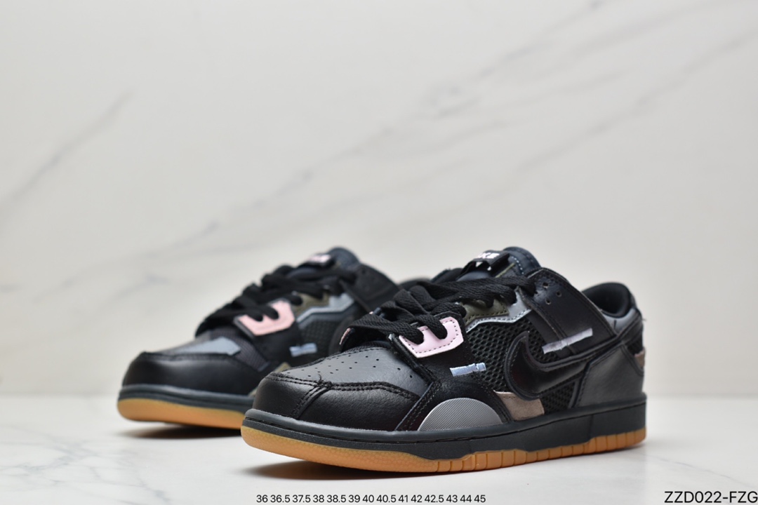 250  耐克Nike SB Dunk SCRAP系列休闲气垫板鞋 Dunk 彩色拼接缝合怪炫彩DB0500