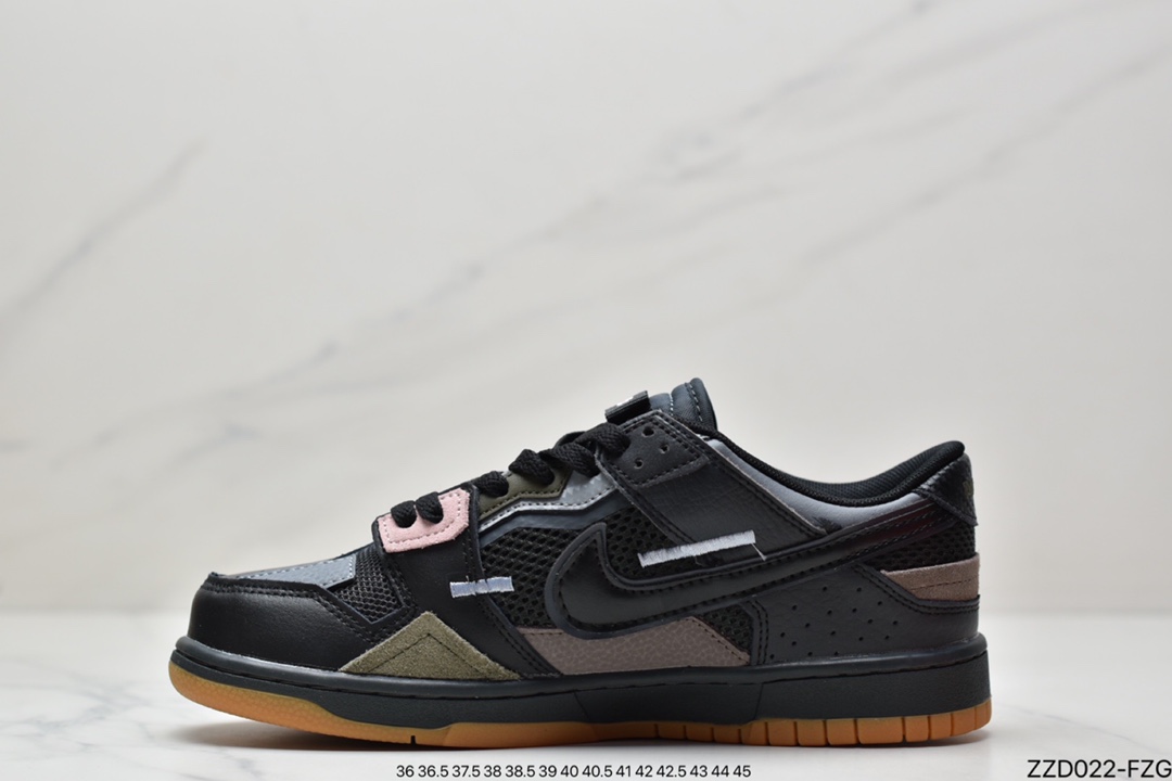 250  耐克Nike SB Dunk SCRAP系列休闲气垫板鞋 Dunk 彩色拼接缝合怪炫彩DB0500