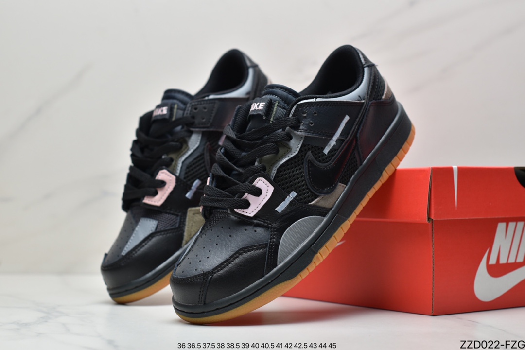 250  耐克Nike SB Dunk SCRAP系列休闲气垫板鞋 Dunk 彩色拼接缝合怪炫彩DB0500
