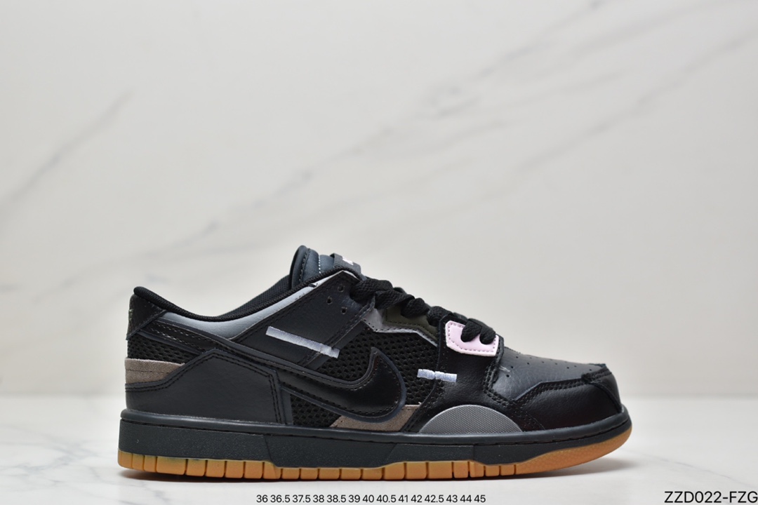 250  耐克Nike SB Dunk SCRAP系列休闲气垫板鞋 Dunk 彩色拼接缝合怪炫彩DB0500