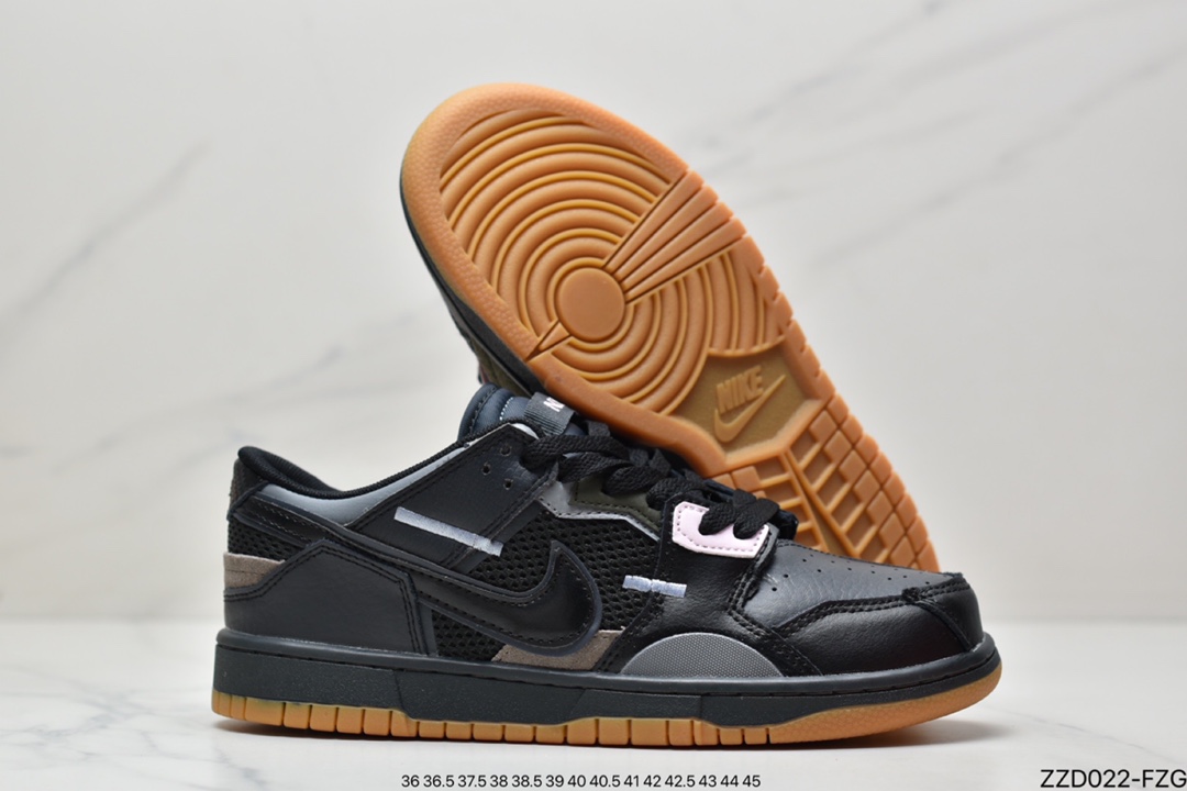 250  耐克Nike SB Dunk SCRAP系列休闲气垫板鞋 Dunk 彩色拼接缝合怪炫彩DB0500