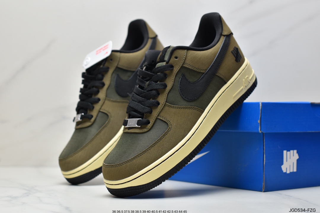 180 耐克Undefeated x Nike Air Force 1 Low SP ‘’Ballistic‘’ 橄榄绿 空军一号低帮运动休闲板鞋 DH3064-300