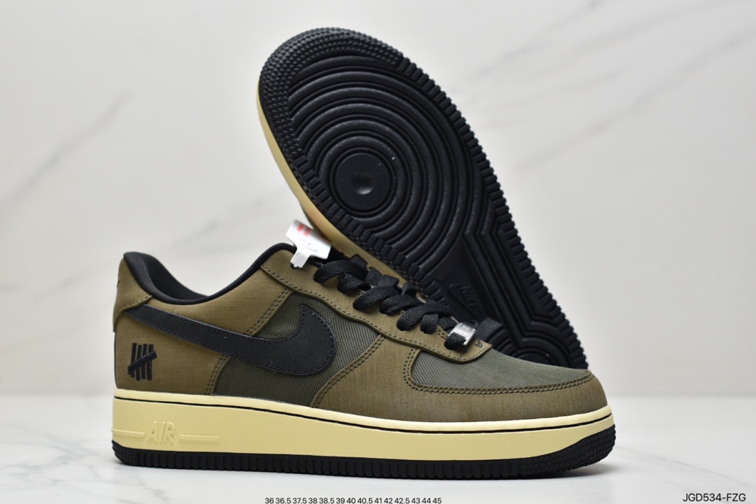 180 耐克Undefeated x Nike Air Force 1 Low SP ‘’Ballistic‘’ 橄榄绿 空军一号低帮运动休闲板鞋 DH3064-300