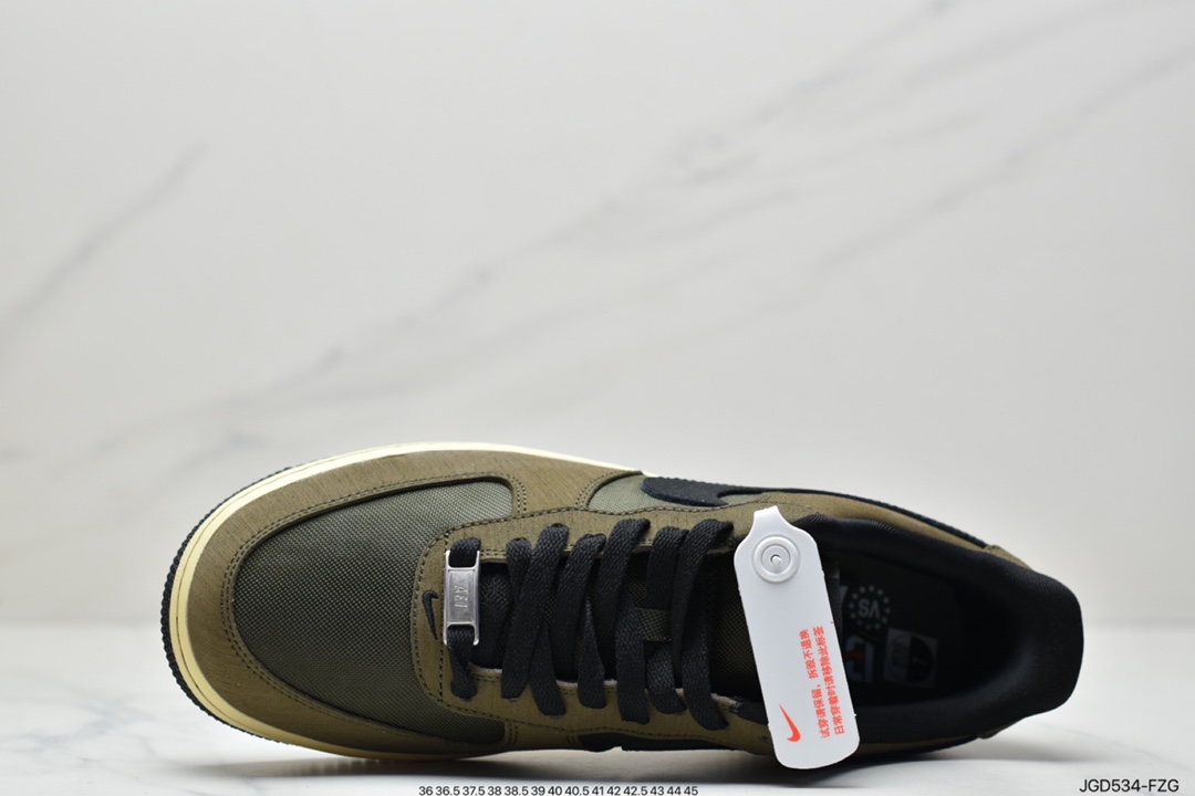 180 耐克Undefeated x Nike Air Force 1 Low SP ‘’Ballistic‘’ 橄榄绿 空军一号低帮运动休闲板鞋 DH3064-300
