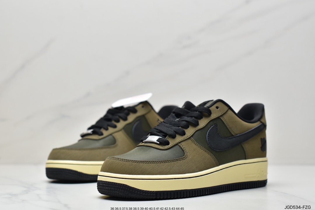 180 耐克Undefeated x Nike Air Force 1 Low SP ‘’Ballistic‘’ 橄榄绿 空军一号低帮运动休闲板鞋 DH3064-300