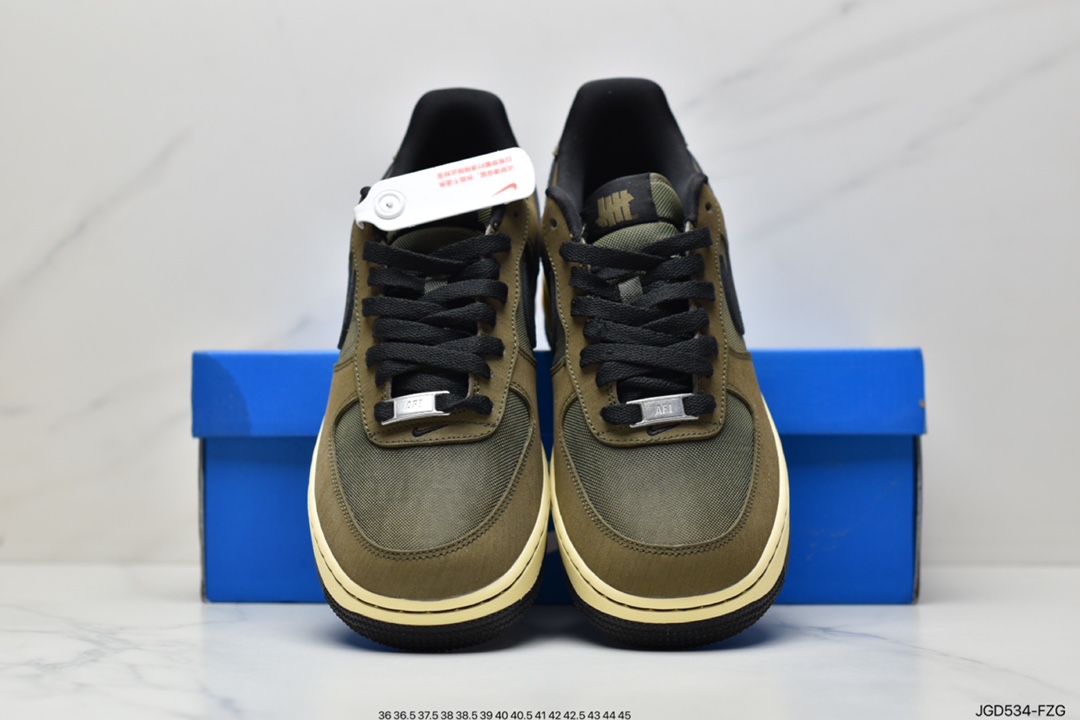 180 耐克Undefeated x Nike Air Force 1 Low SP ‘’Ballistic‘’ 橄榄绿 空军一号低帮运动休闲板鞋 DH3064-300
