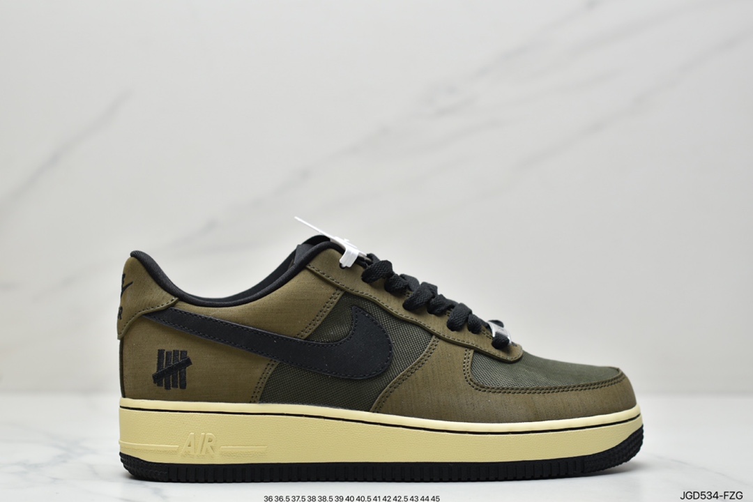 180 耐克Undefeated x Nike Air Force 1 Low SP ‘’Ballistic‘’ 橄榄绿 空军一号低帮运动休闲板鞋 DH3064-300