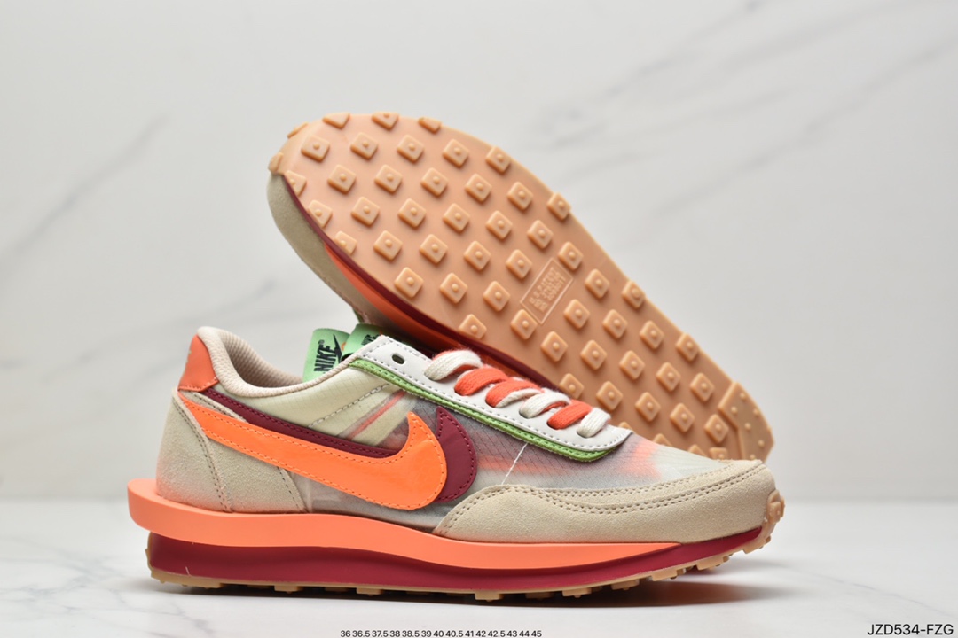 140 日式解构美学SACAI联名 × NIKE LDV Waffle重叠设计前卫华夫变形休闲慢跑鞋 DH1347-100