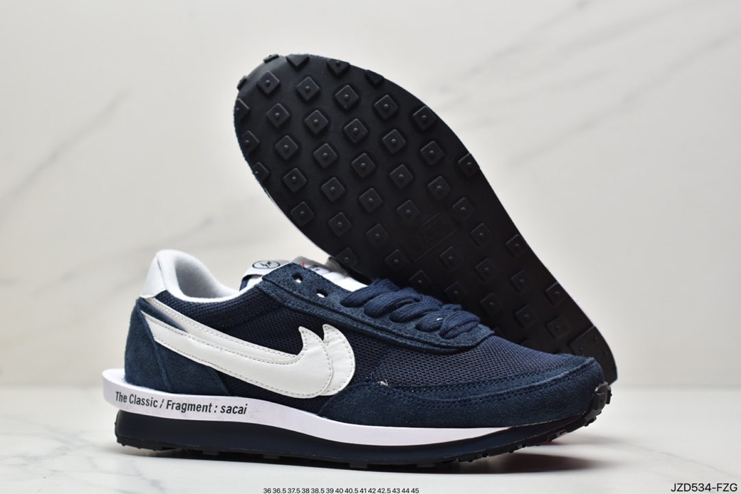 140 日式解构美学SACAI联名 × NIKE LDV Waffle重叠设计前卫华夫变形休闲慢跑鞋 DH1347-100