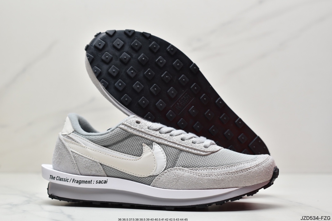 140 日式解构美学SACAI联名 × NIKE LDV Waffle重叠设计前卫华夫变形休闲慢跑鞋 DH1347-100