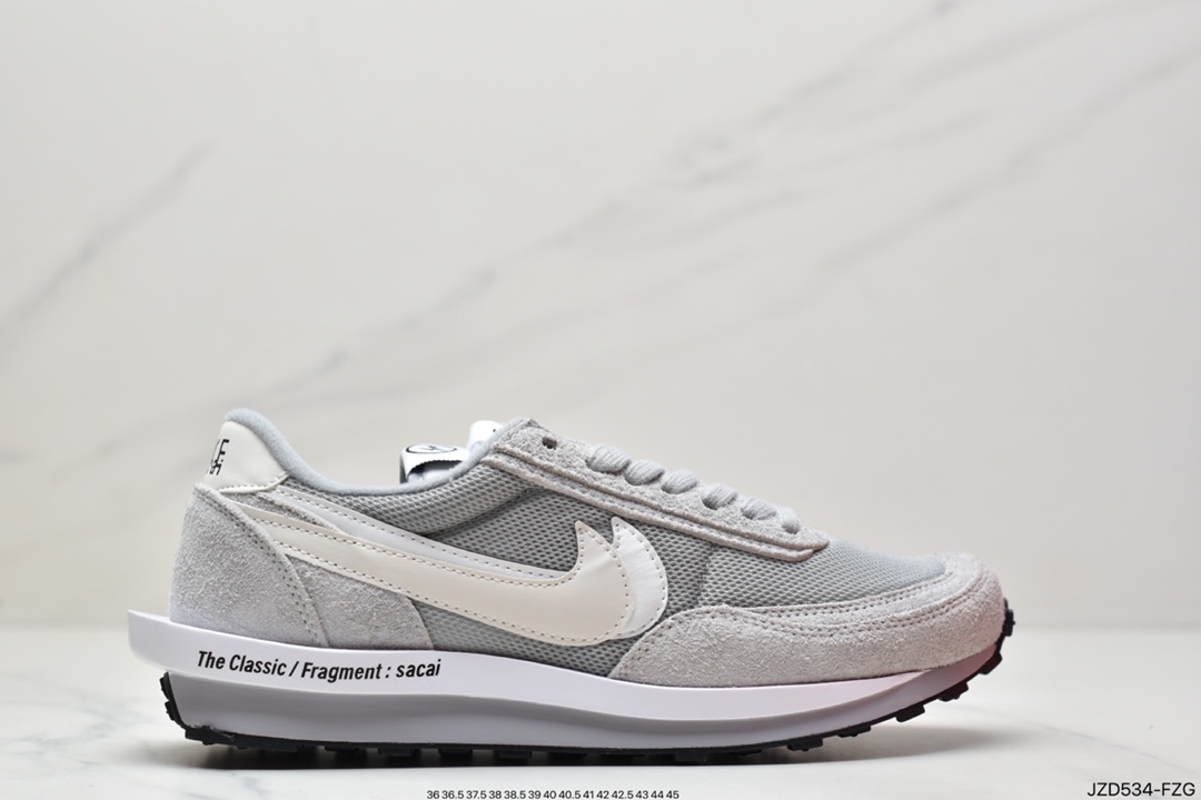 140 日式解构美学SACAI联名 × NIKE LDV Waffle重叠设计前卫华夫变形休闲慢跑鞋 DH1347-100
