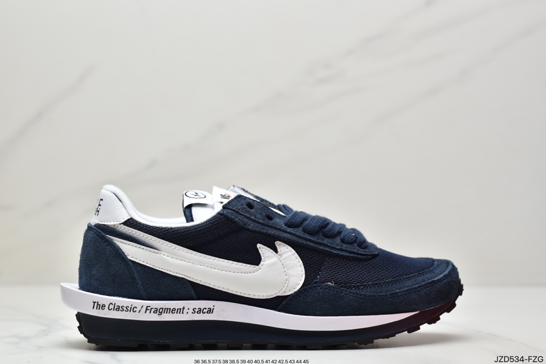 140 日式解构美学SACAI联名 × NIKE LDV Waffle重叠设计前卫华夫变形休闲慢跑鞋 DH1347-100