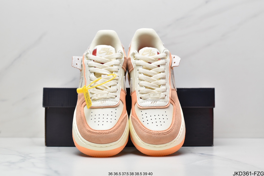 160 Air Force 1 Shadow 白蓝粉轻量增高低帮百搭板鞋”拼接马卡龙” 全新少女系解构主义