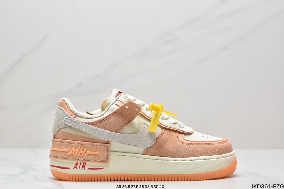 160 Air Force 1 Shadow 白蓝粉轻量增高低帮百搭板鞋”拼接马卡龙” 全新少女系解构主义