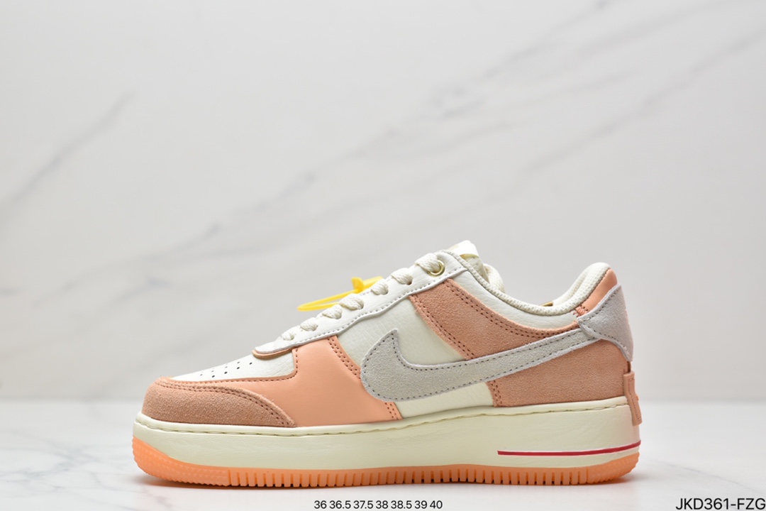160 Air Force 1 Shadow 白蓝粉轻量增高低帮百搭板鞋”拼接马卡龙” 全新少女系解构主义
