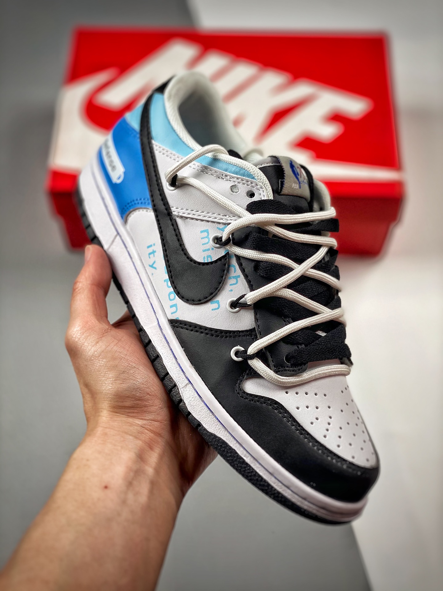 -2 Nk Dunk SB Low blanco azul con correas, producción original de fábrica grande, lanzamiento inicial con fotos reales,…
