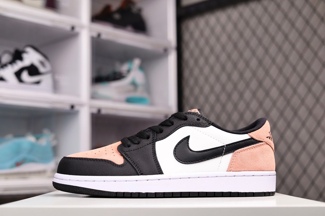 H0 Air Jordan 1 Low 黑白粉官方同步新色 原装级产物拒绝公底 立体鞋型 细节完美 高清洁度 购置公司同步原材料 原汁原味 忠于原版