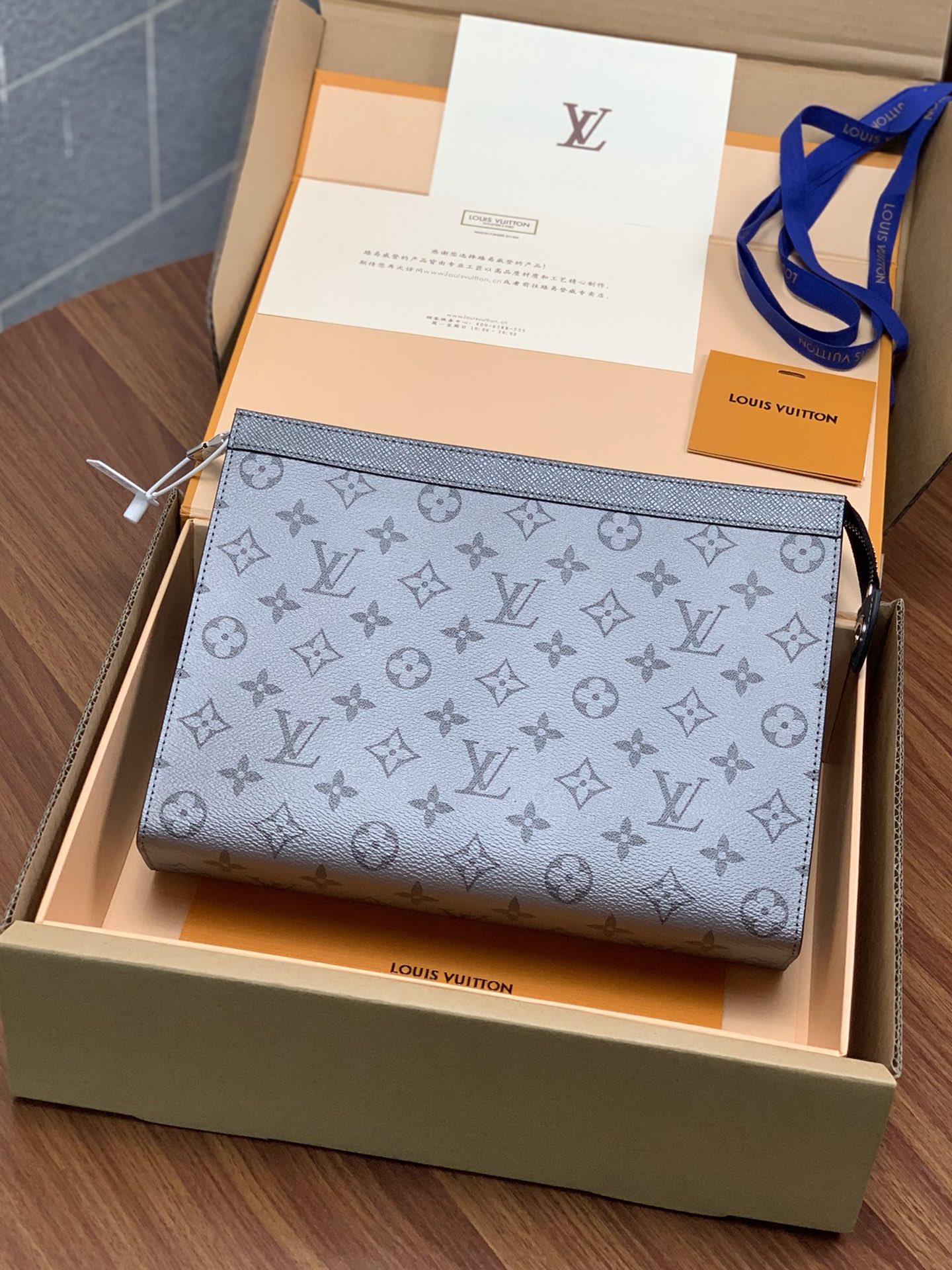 Louis Vuitton Handbags Clutches & Pouch Bags for sale cheap now
 Grey Monogram Canvas Pochette M30840