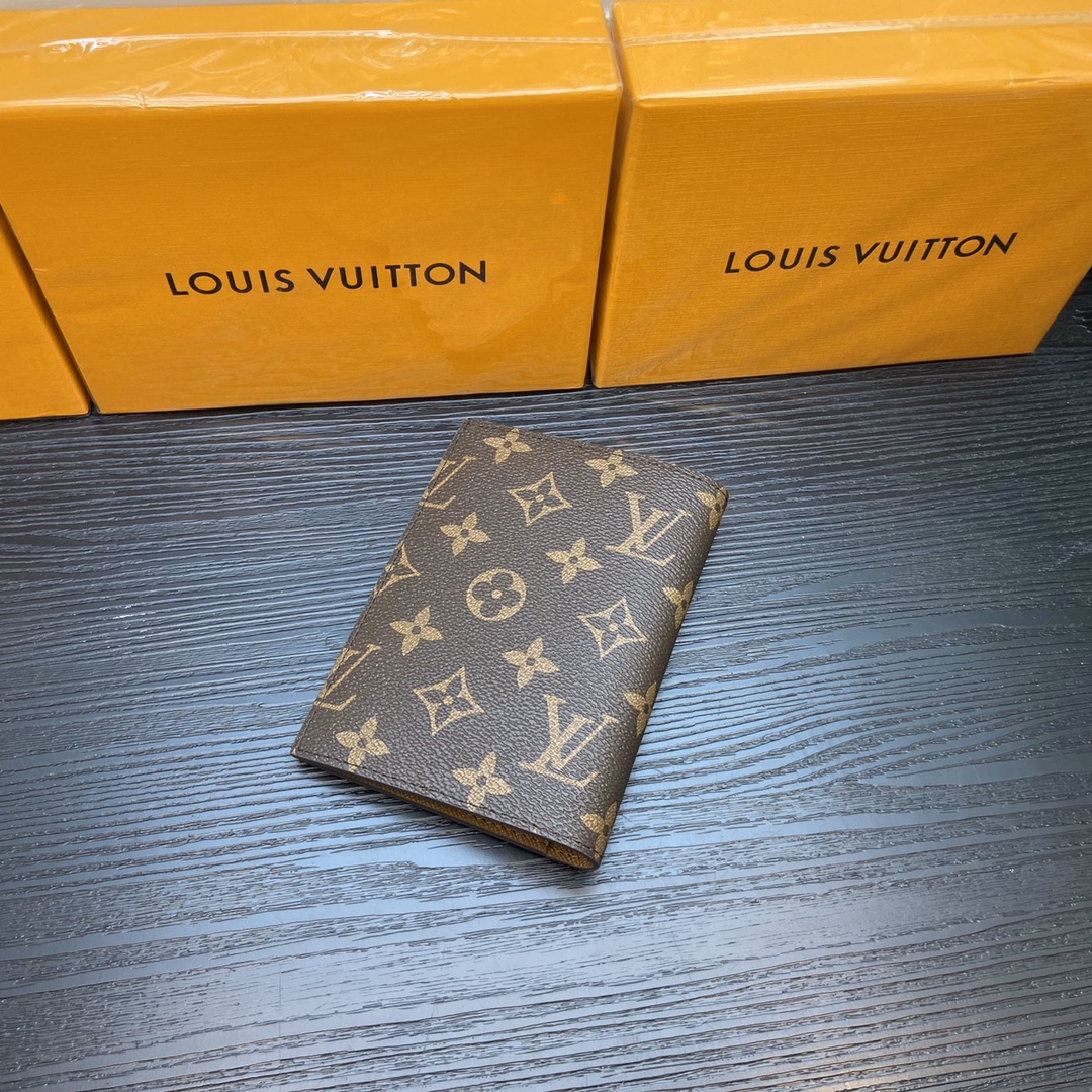 Minimalist leather passport wallet leather texture