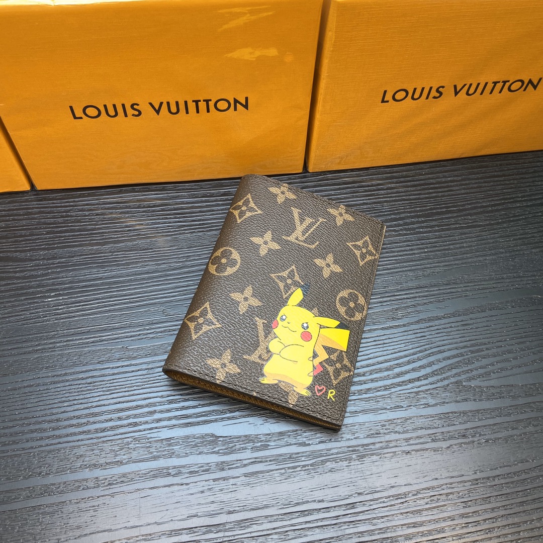 Minimalist leather passport wallet open interior