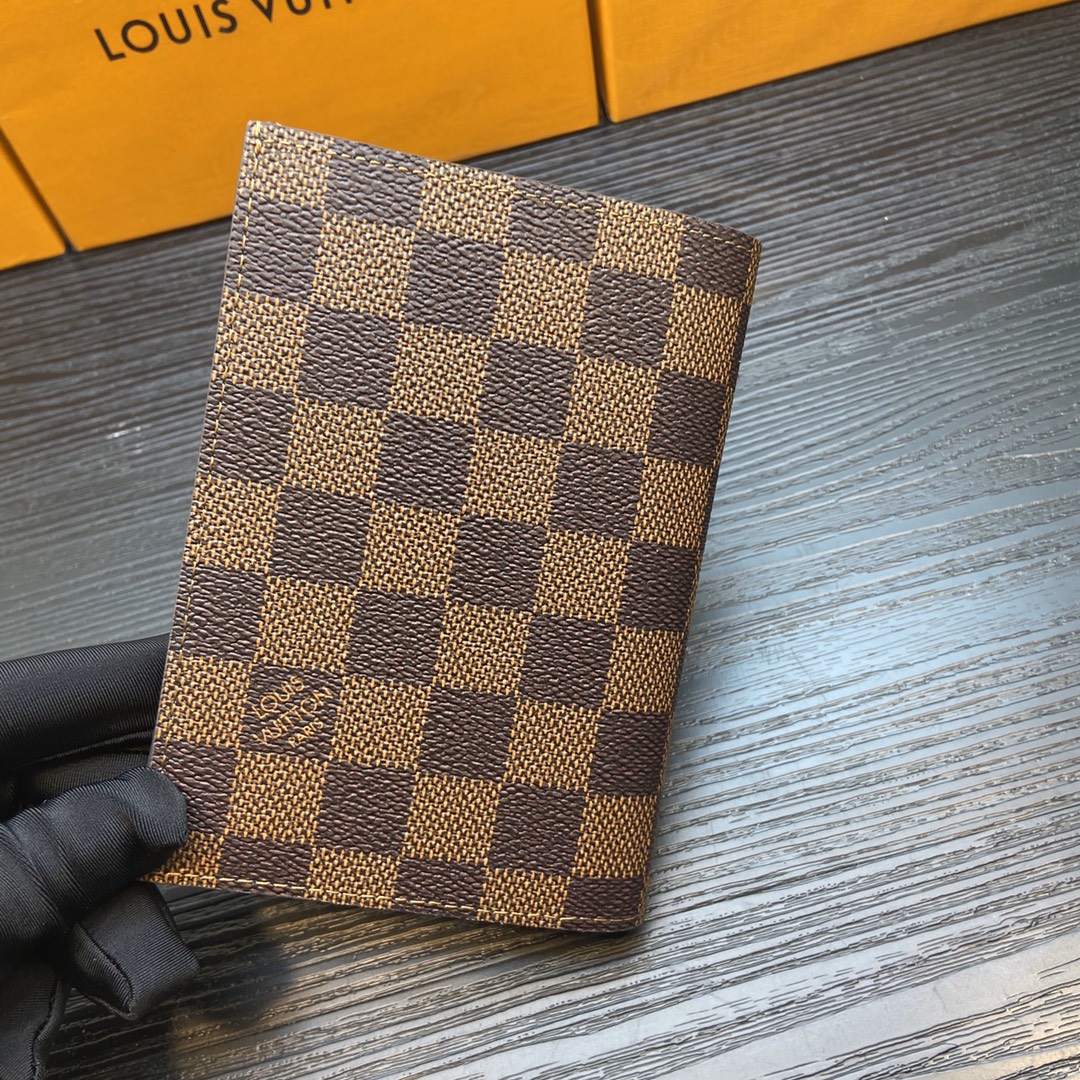 Passport holder with passport and cards inserted