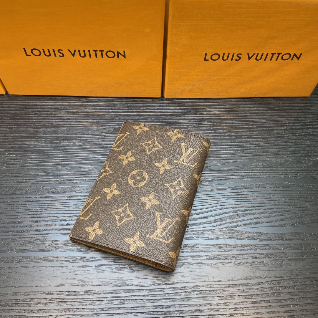 Close-up leather texture of passport holder