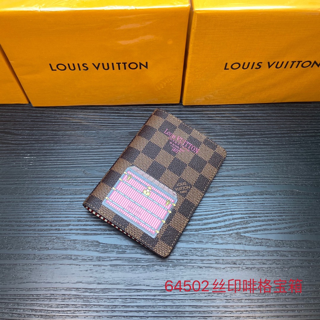 Classic leather passport wallet front view
