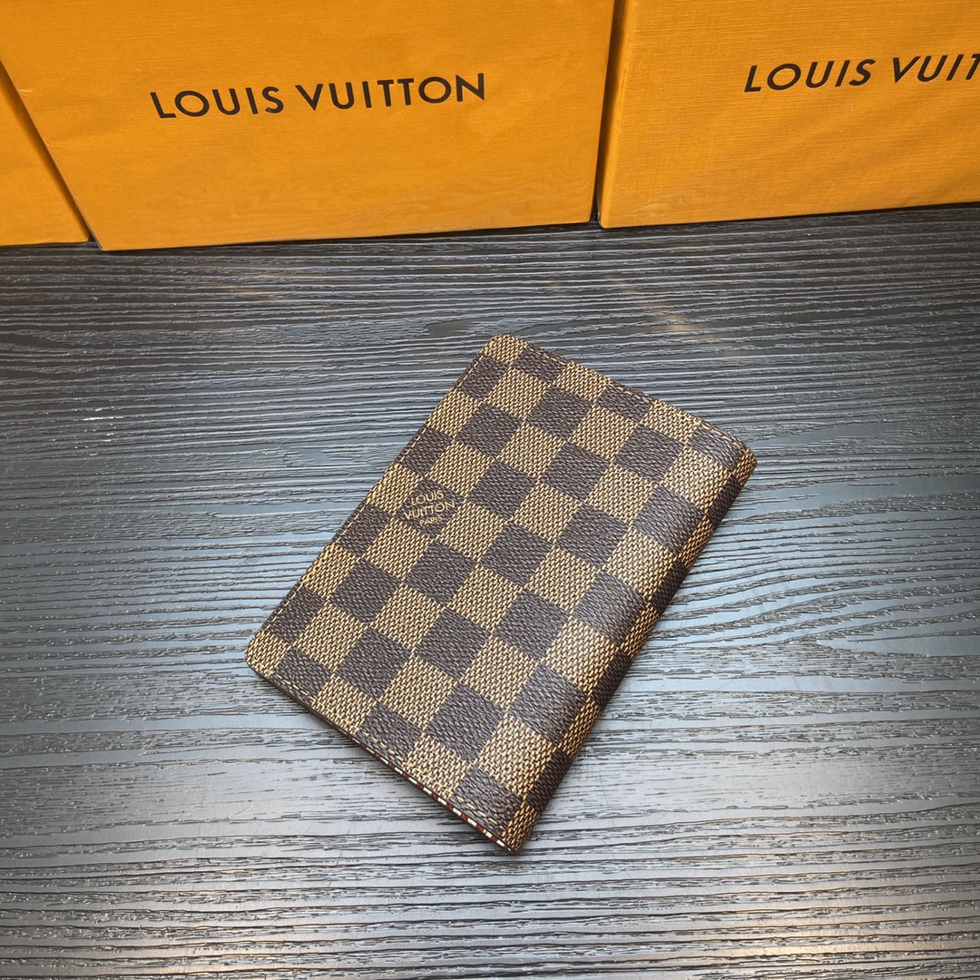 Close up of the leather texture of a passport wallet