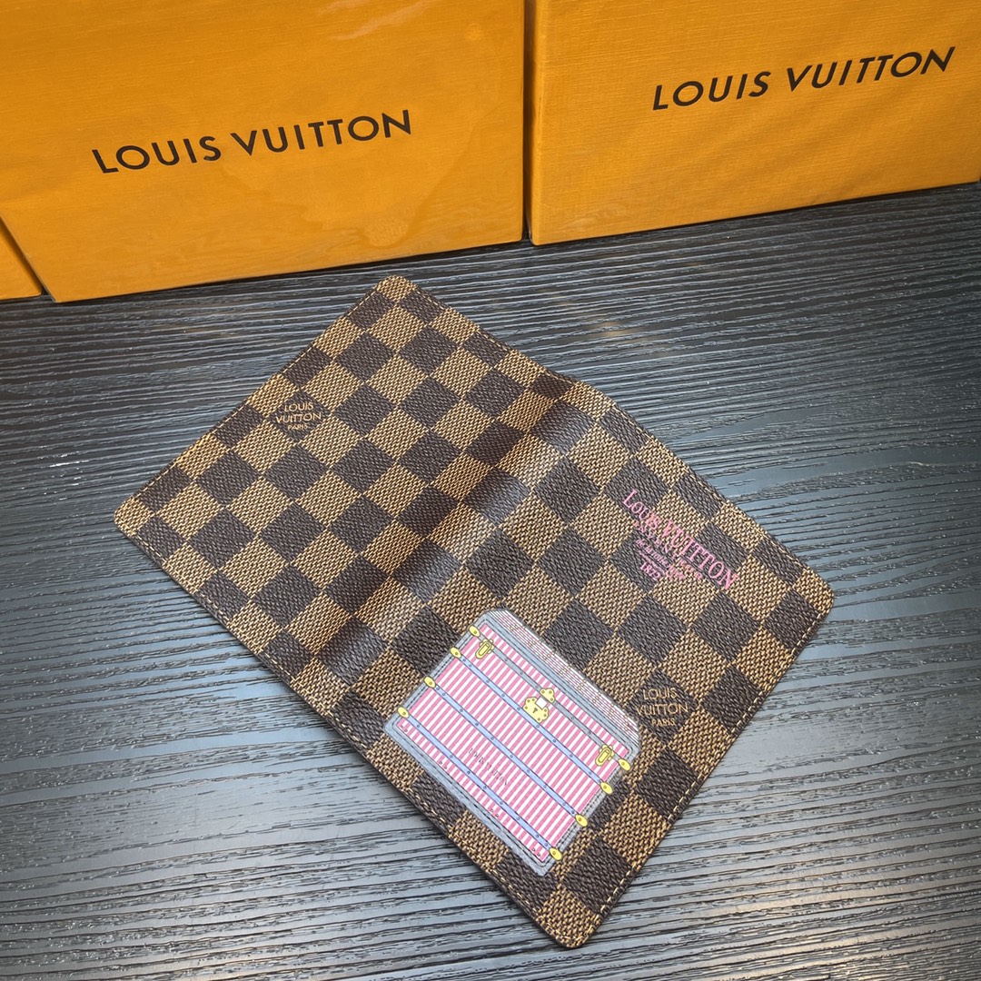 Detail of the stitching on a passport wallet